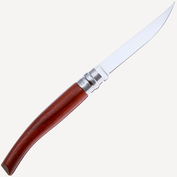 Нож складной Opinel Slim №10 VRI (INOX) 10см (натуральный Падук / полированная нерж. сталь)